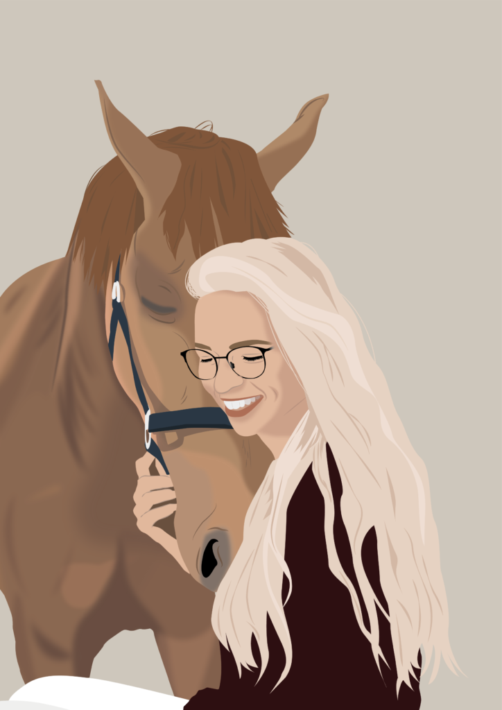 Illustratie met paard